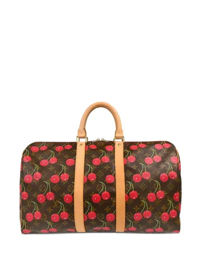 Pre-owned Louis Vuitton X Takashi Murakami 2005 Monogram Keepall 45 Travel Bag