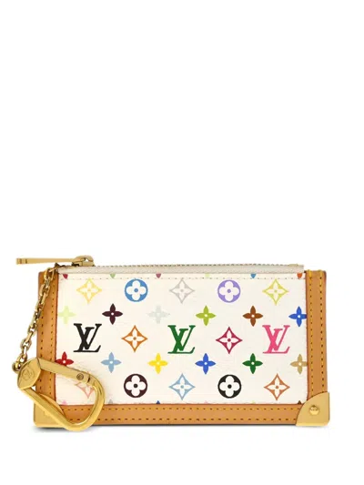 Pre-owned Louis Vuitton X Takashi Murakami 2006 Pochette Clés Coin Purse In White
