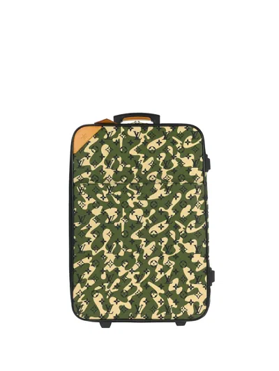 Pre-owned Louis Vuitton X Takashi Murakami 2008 60 Monogramouflage Pegase Carry-on Luggage In Neutral