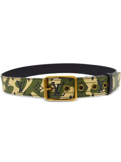 Pre-owned Louis Vuitton X Takashi Murakami 2008 Ceinture Belt In Green