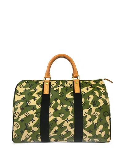 Pre-owned Louis Vuitton X Takashi Murakami 2008 Monogramouflage Speedy 35 Handbag In Green