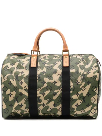 Pre-owned Louis Vuitton X Takashi Murakami 2008 Speedy 35 Tote Bag In Green