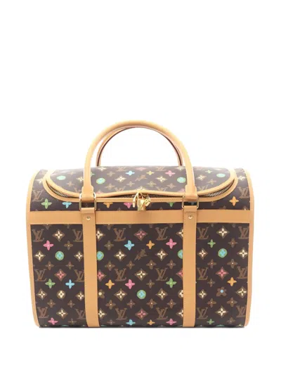 Pre-owned Louis Vuitton X Takashi Murakami 2010s Nm Sack Shiyan Monogram Craggy Tote Bag In Brown