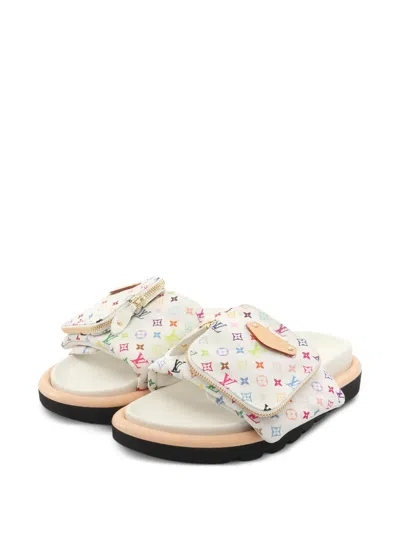 Pre-owned Louis Vuitton X Takashi Murakami 2010s Pool Pillow Sandals In White
