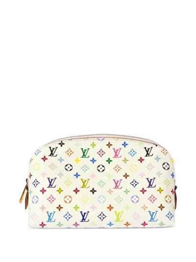 Pre-owned Louis Vuitton X Takashi Murakami 2012 Pochette Bag In White