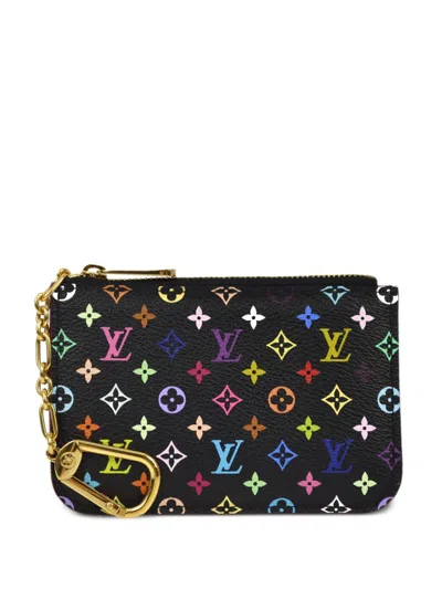 Pre-owned Louis Vuitton X Takashi Murakami 2012 Pochette Clés Coin Purse In Black