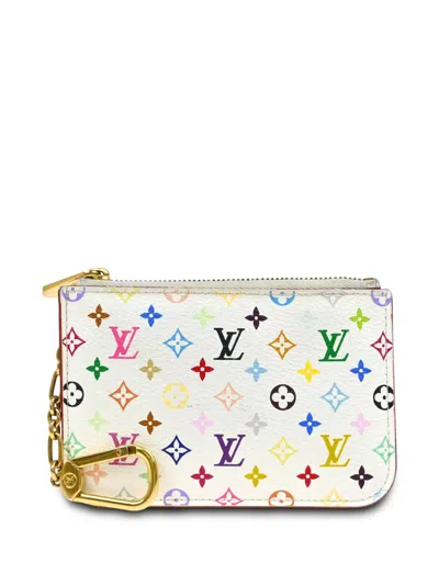 Pre-owned Louis Vuitton X Takashi Murakami 2014 Pochette Cles Coin Purse In White