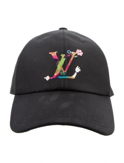 Pre-owned Louis Vuitton X Takashi Murakami 2025 Superflat Cap In Black