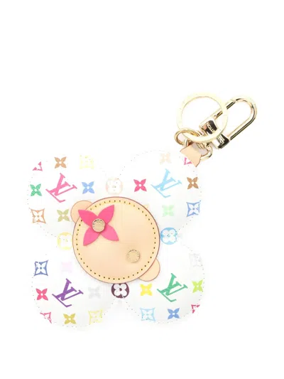 Pre-owned Louis Vuitton X Takashi Murakami 2025 Vivienne Head Monogram Bag Charm In White