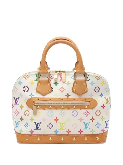 Pre-owned Louis Vuitton X Takashi Murakami Alma Monogram Tote Bag In White