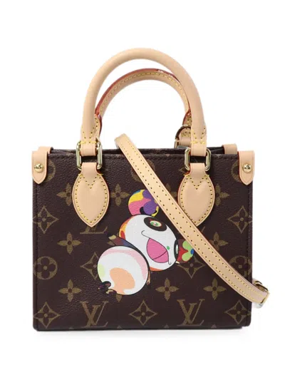 Pre-owned Louis Vuitton X Takashi Murakami Bb On The Go Shoulder Bag In Brown