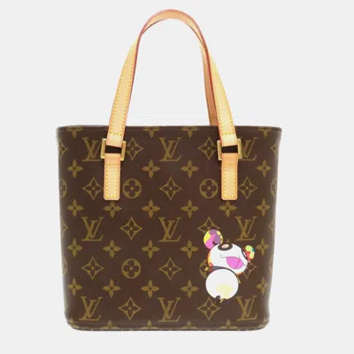 Pre-owned Louis Vuitton X Takashi Murakami Brown Canvas Pm Vavin Tote Bag
