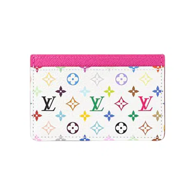 Pre-owned Louis Vuitton X Takashi Murakami Card Holder 'multicolor/white Monogram Canvas' | Men's Size Onesize