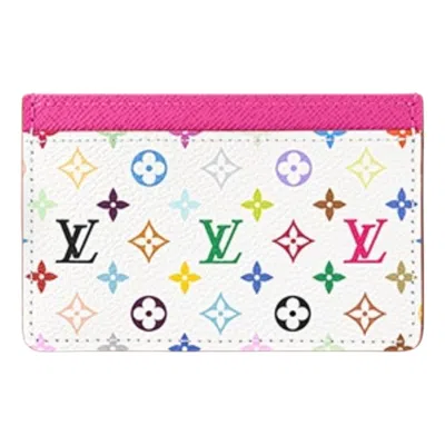 Pre-owned Louis Vuitton X Takashi Murakami Card Holder 'white Multicolored'