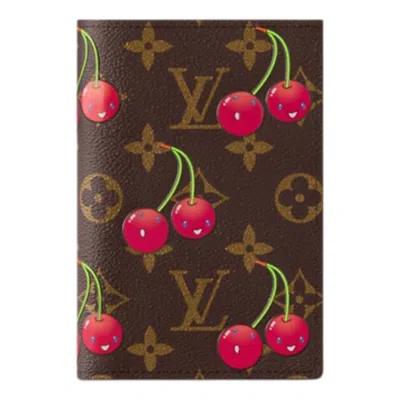 Louis Vuitton X Takashi Murakami Cherry Passport Cover 'brown Monogram'