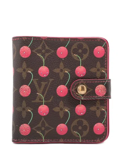 Pre-owned Louis Vuitton X Takashi Murakami Cherry Wallet In Brown