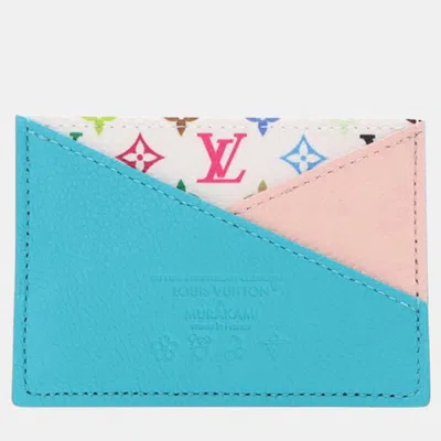 Pre-owned Louis Vuitton X Takashi Murakami Criss-cross Card Holder In Blue