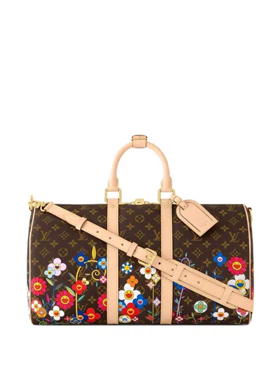 Pre-owned Louis Vuitton X Takashi Murakami Keepall Bandouliere 45 "monogram" Travel Bag