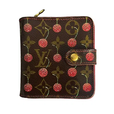 Pre-owned Louis Vuitton X Takashi Murakami Louis Vuitton Cherry Monogram Zipper Wallet In Brown