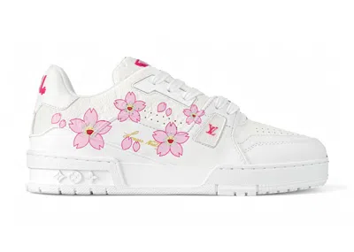 Pre-owned Louis Vuitton X Takashi Murakami Lv Trainer Sneaker Cherry Blossom (women's) Sneakers In White