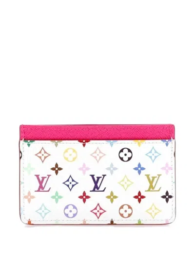 Pre-owned Louis Vuitton X Takashi Murakami Monogram Multicolor With Leather Card Holder