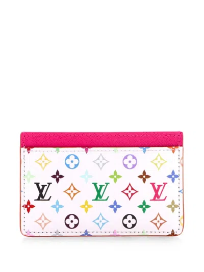Pre-owned Louis Vuitton X Takashi Murakami Monogram Multicolor With Leather Card Holder
