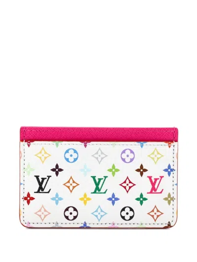 Pre-owned Louis Vuitton X Takashi Murakami Monogram Multicolor With Leather Card Holder In Multicolour