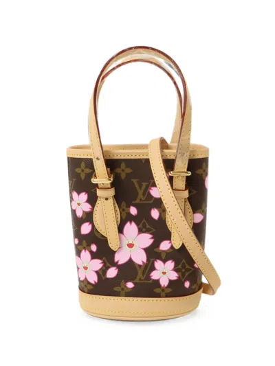 Pre-owned Louis Vuitton X Takashi Murakami Nano Monogram Canvas Tote Bag In Brown