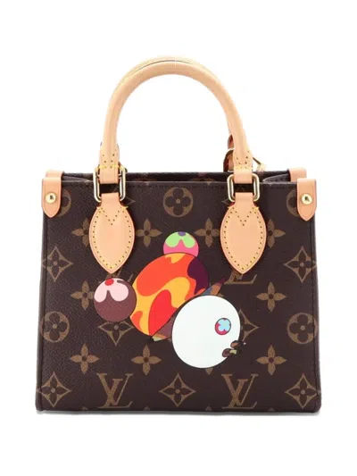 Pre-owned Louis Vuitton X Takashi Murakami Onthego Tote Limited Edition Monogram Panda Bb Shoulder Bag In Brown
