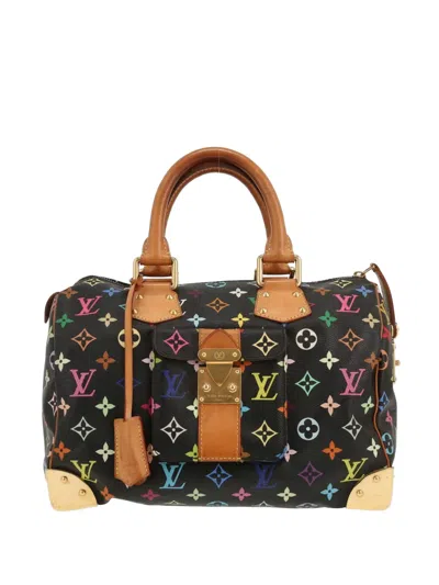 Pre-owned Louis Vuitton X Takashi Murakami Speedy 30 Handbag In Black