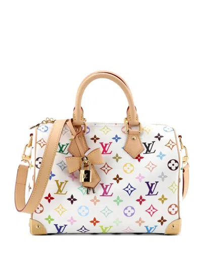 Pre-owned Louis Vuitton X Takashi Murakami Speedy Soft Bandouliere Bag Monogram Multicolor 25 Satchel