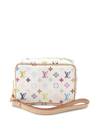 Pre-owned Louis Vuitton X Takashi Murakami Truth Wapiti Monogram Pouch In White