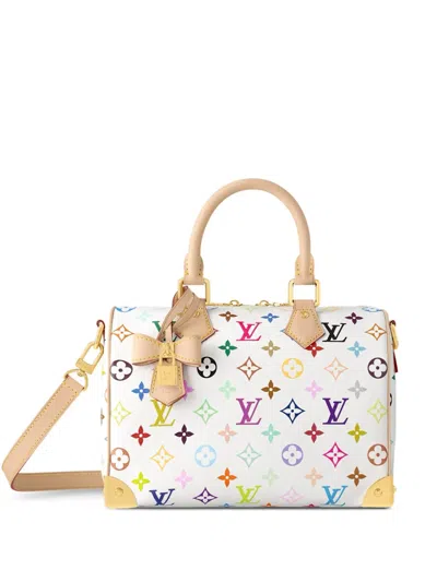 Pre-owned Louis Vuitton X Tm Speedy Tote Bag In Weiss