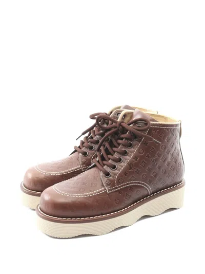 Pre-owned Louis Vuitton X Tyler The Creator 2024 Lv Waves Boots In Brown