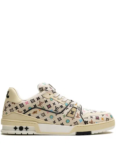 Pre-owned Louis Vuitton X Tyler The Creator Lv Trainer Sneakers In Neutrals