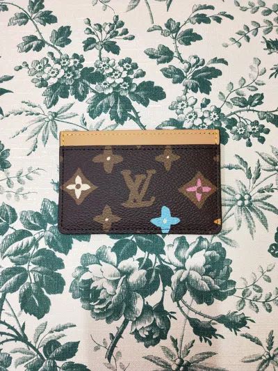 Pre-owned Louis Vuitton X Tyler The Creator Monogram Card Holder In Brown