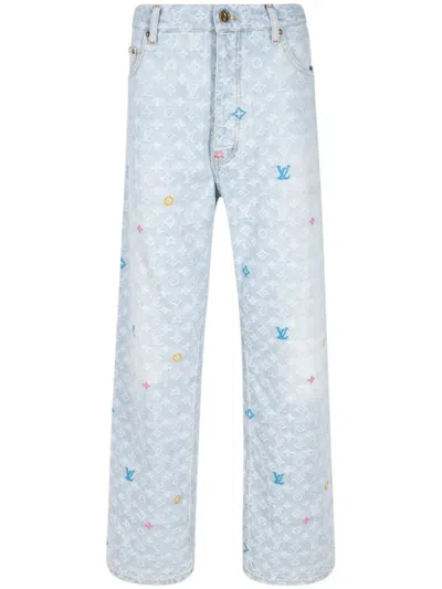 Pre-owned Louis Vuitton X Tyler The Creator Monogram Denim Pants In Blue