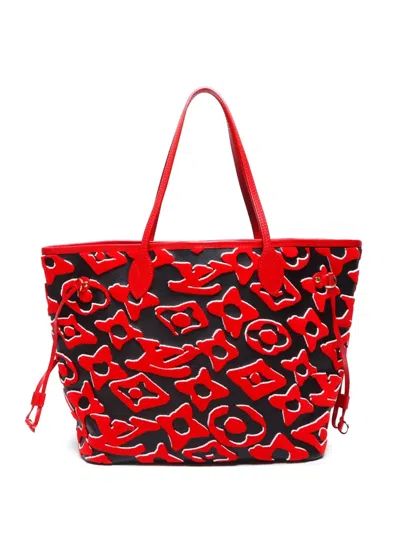 Pre-owned Louis Vuitton X Urs Fischer 2020 Neverfull Mm Tote Bag In 黑色