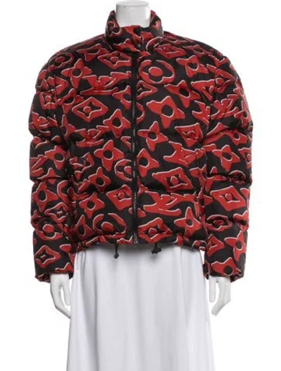 Pre-owned Louis Vuitton X Urs Fischer 2021 Graphic Print Down Jacket In Red