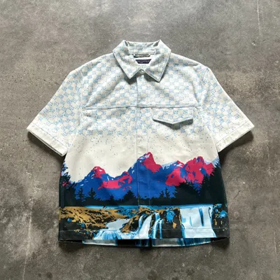 Pre-owned Louis Vuitton X Virgil Abloh 22aw Louis Vuitton Short Sleeve Denim Jacket In Multi