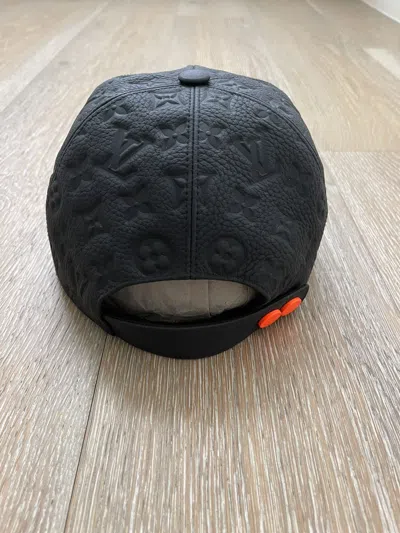 Pre-owned Louis Vuitton X Virgil Abloh Louis Vuitton 1.0 Monogram Leather Cap Hat In Black