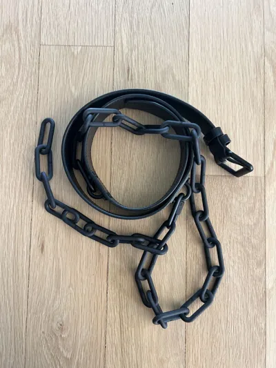 Pre-owned Louis Vuitton X Virgil Abloh Louis Vuitton Signature Belt In Black