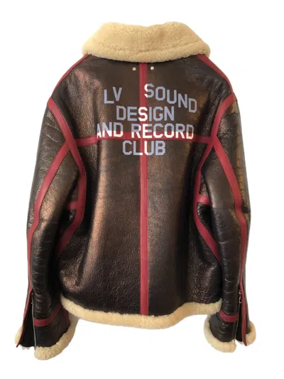 Pre-owned Louis Vuitton X Virgil Abloh Louis Vuitton Sound Design And Record Club Shearling Jacket In Black