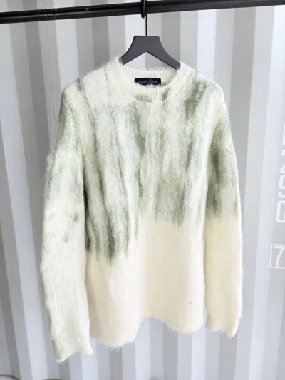 Pre-owned Louis Vuitton X Virgil Abloh Louis Vuitton Ss19 Runway Green White Tie Dye Mohair Sweater