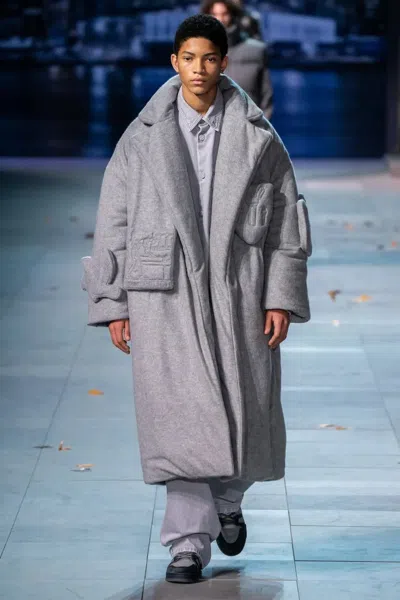 Pre-owned Louis Vuitton X Virgil Abloh Louis Vuitton Virgil Abloh Padded Runway Long Coat