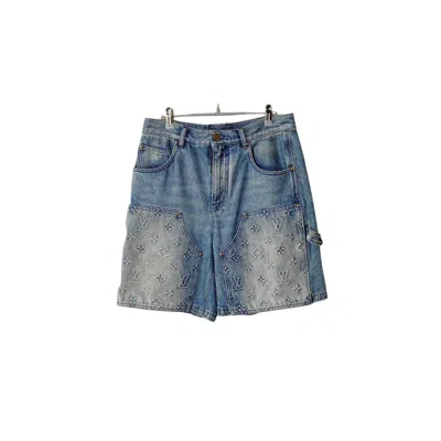 Pre-owned Louis Vuitton X Virgil Abloh Louis Vuitton Workwear Carpenter Denim Jeans Shorts In Blue