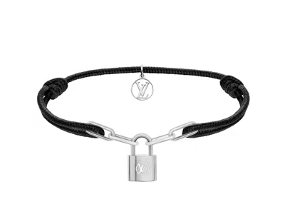 Pre-owned Louis Vuitton X Virgil Abloh Silver Lockit Bracelet In Black