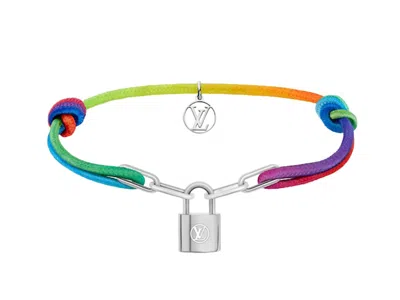 Pre-owned Louis Vuitton X Virgil Abloh Silver Lockit Bracelet In Rainbow