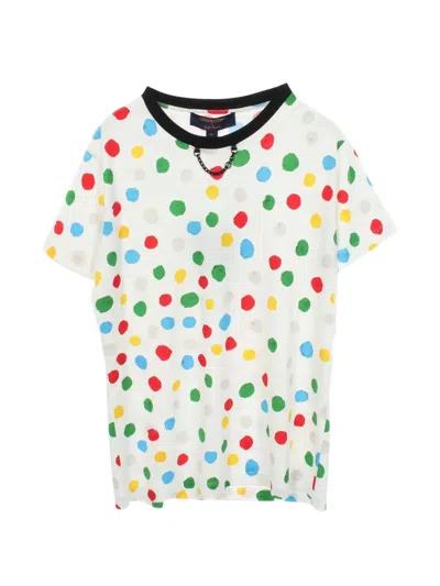 Pre-owned Louis Vuitton X Yayoi Kusama 2010s Dot Chain T-shirt In White