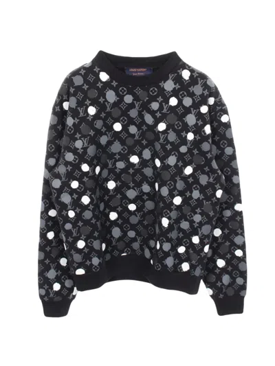 Pre-owned Louis Vuitton X Yayoi Kusama 2010s Dot Monogram Sweatshirt In Black